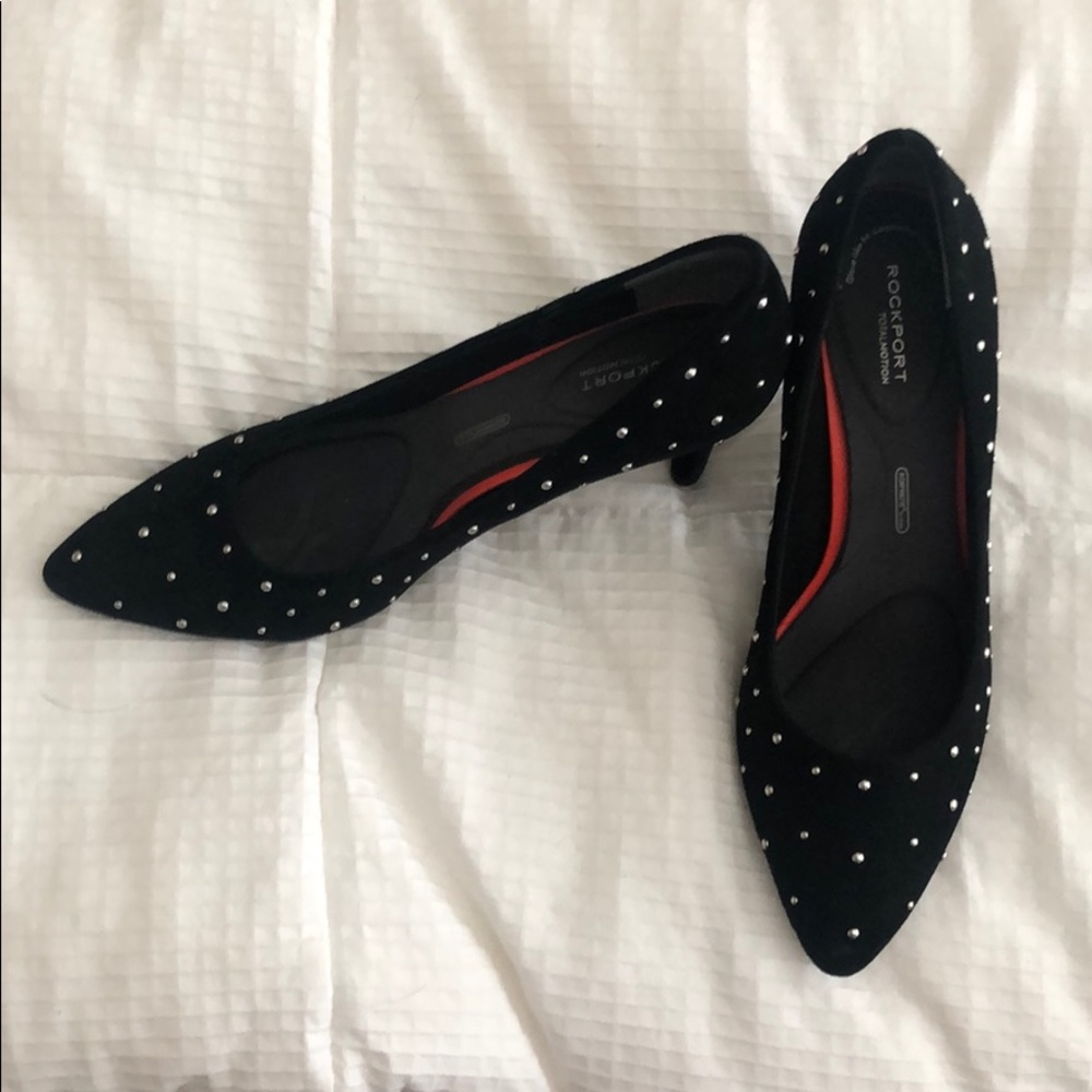 Studded Black Rockport Heels